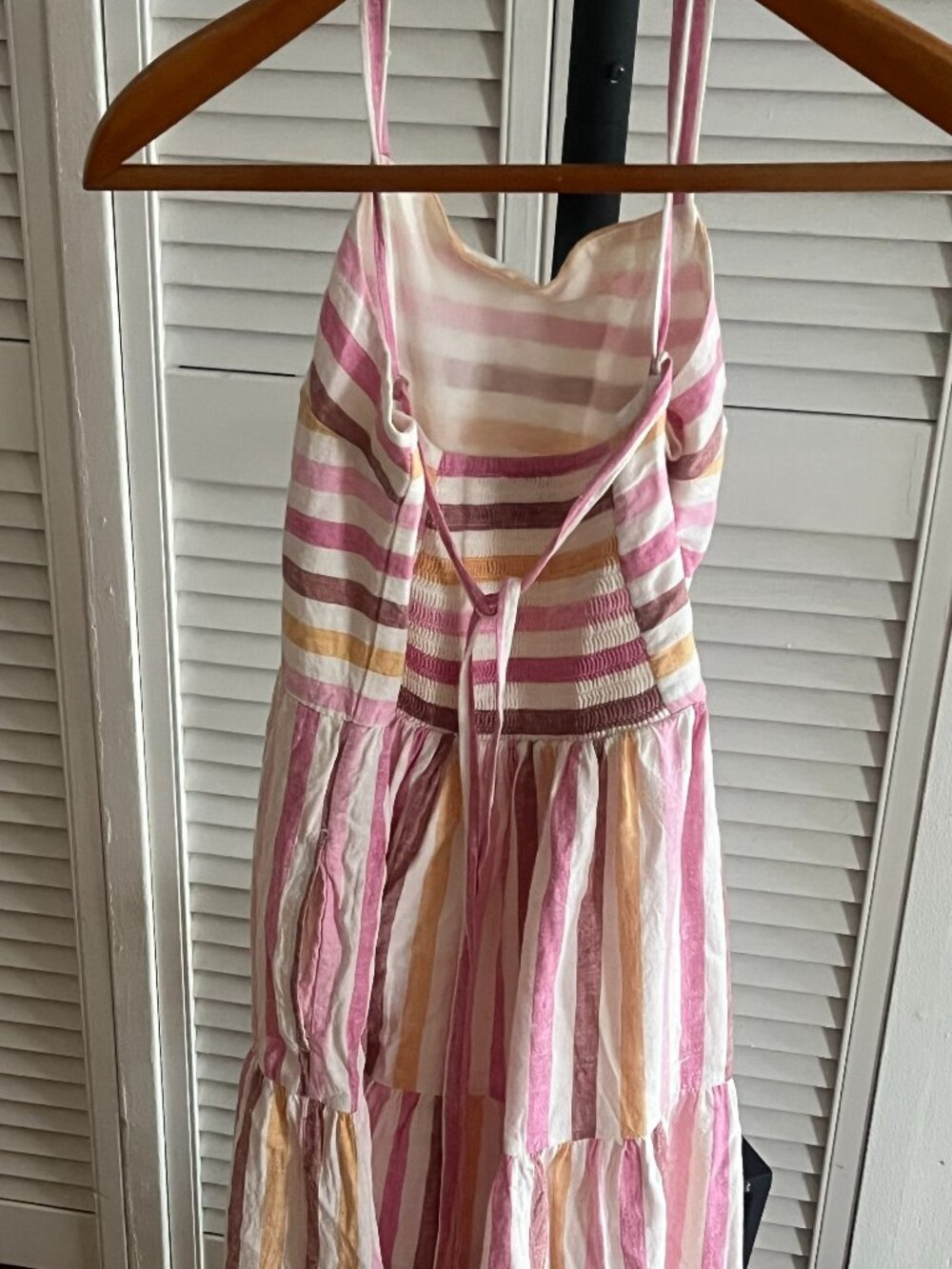NWOT Gap tie-back striped maxi dress, size S